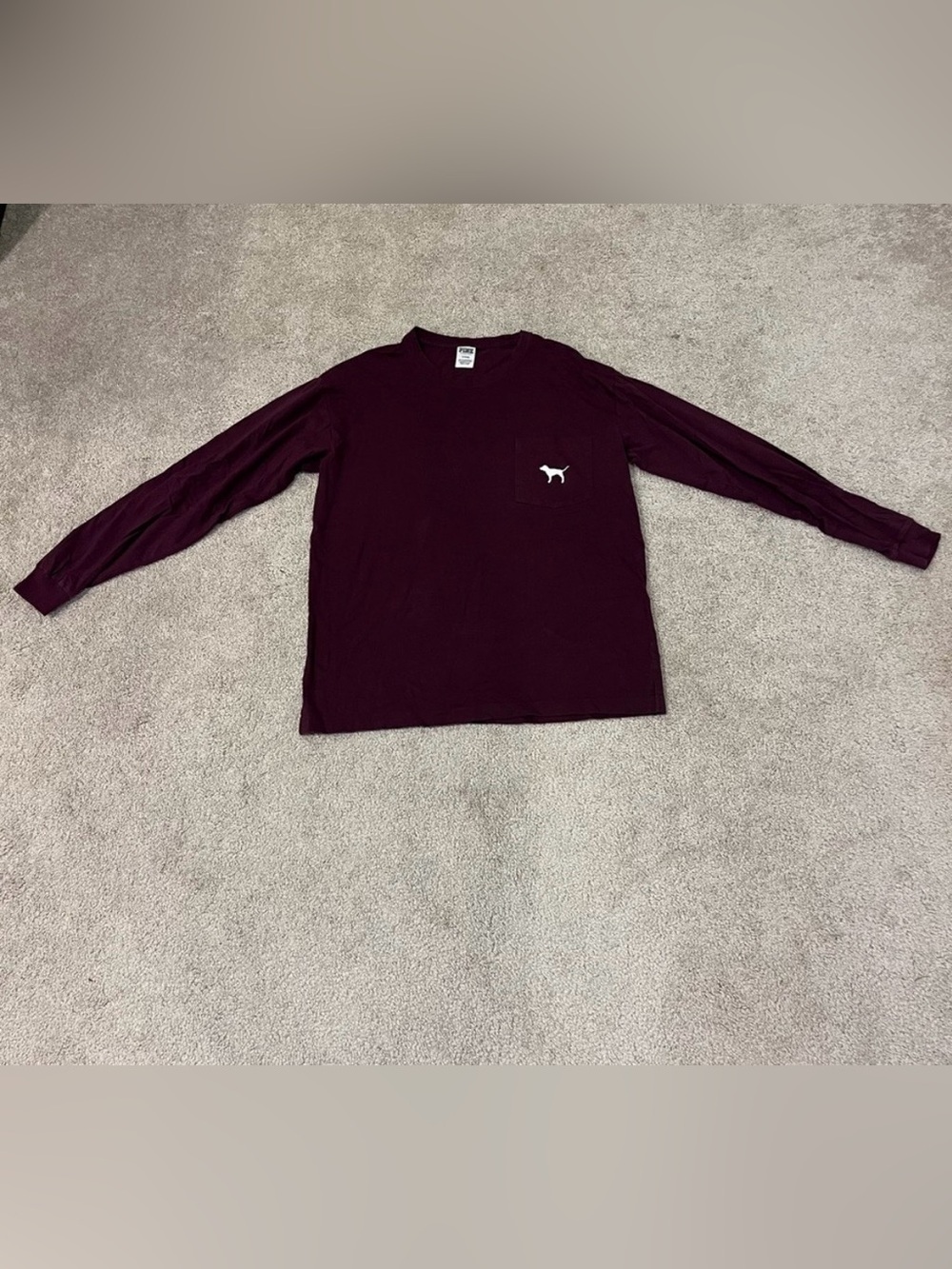 PINK Victoria’s Secret Dog Logo Long Sleeve Tee